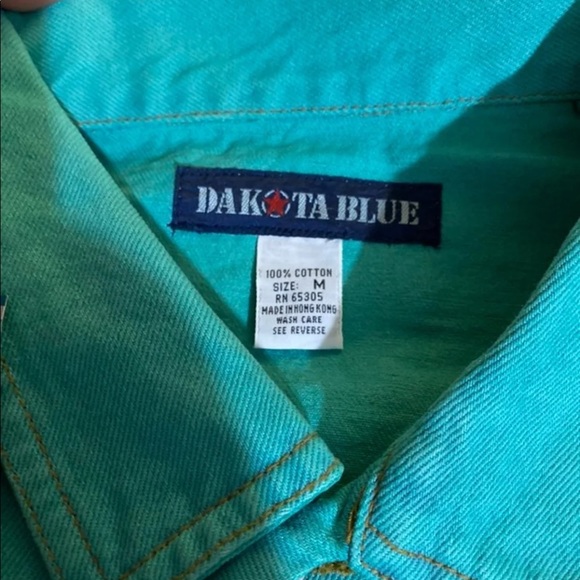 Jacket blue jeans Dakota blue vintage 90,S - Picture 4 of 5